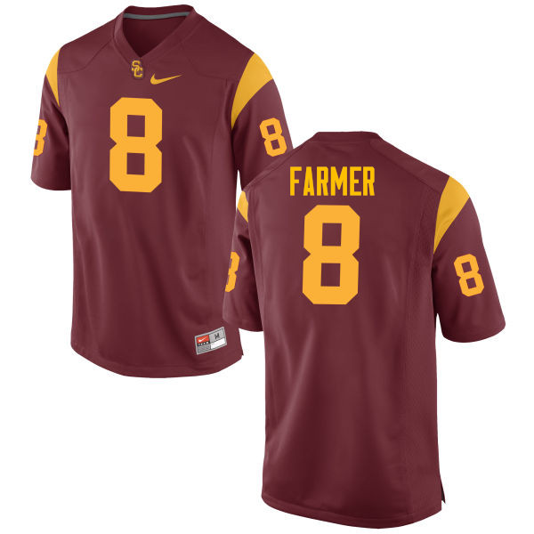 Men #8 George Farmer USC Trojans College Football Jerseys-Red - Click Image to Close